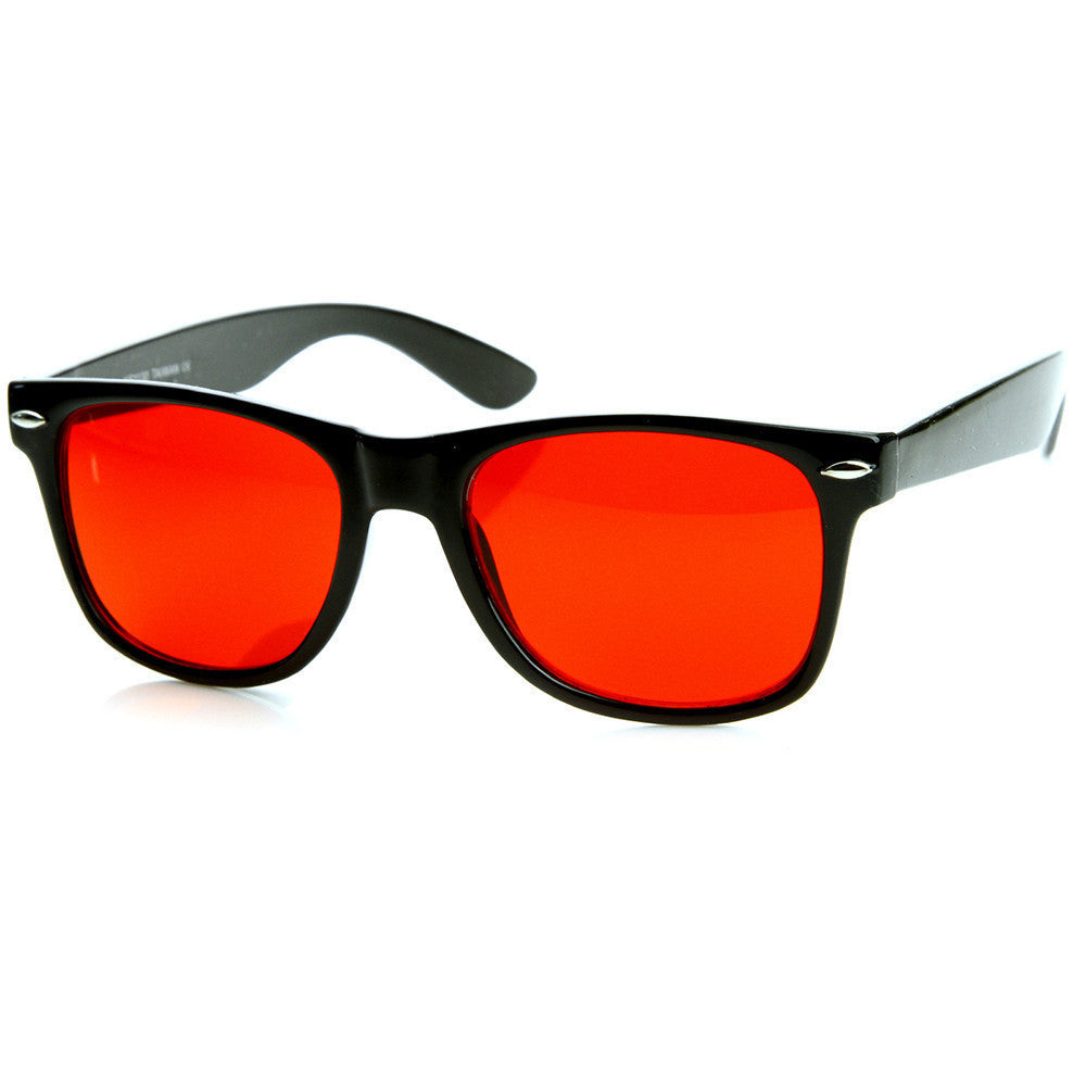 Rare Color Tinted Lens Classic Horned Rim Sunglasses Image 2