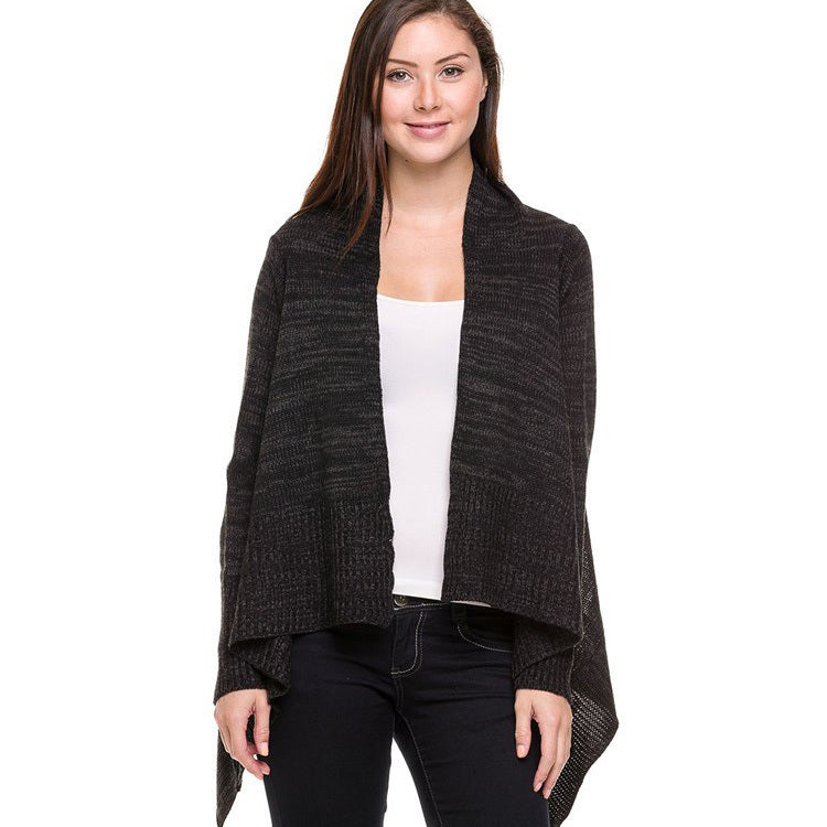 TWO-TONED Knit Lightweight Cardigan Image 1