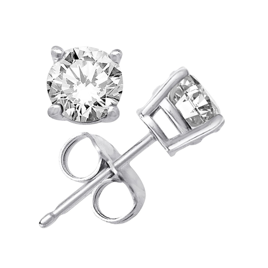 2ctw Simulated Diamond Sterling Silver Stud Earrings Image 1
