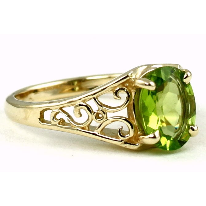 10K Gold Ladies Ring Peridot R005 Image 2