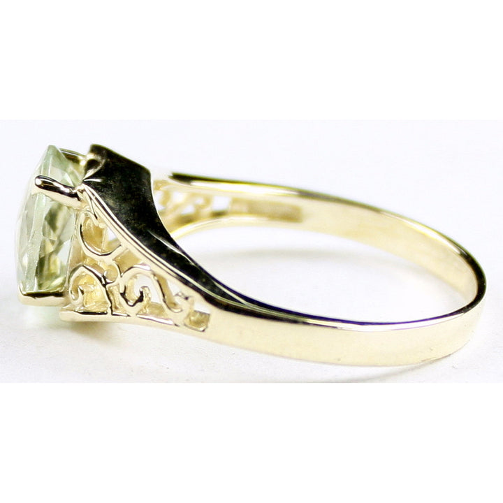 10K Gold Ladies Ring Green Amethyst  R005 Image 3