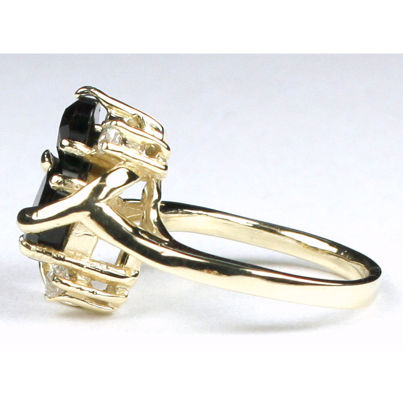 10K Gold Ladies Ring Black Onyx R016 Image 2