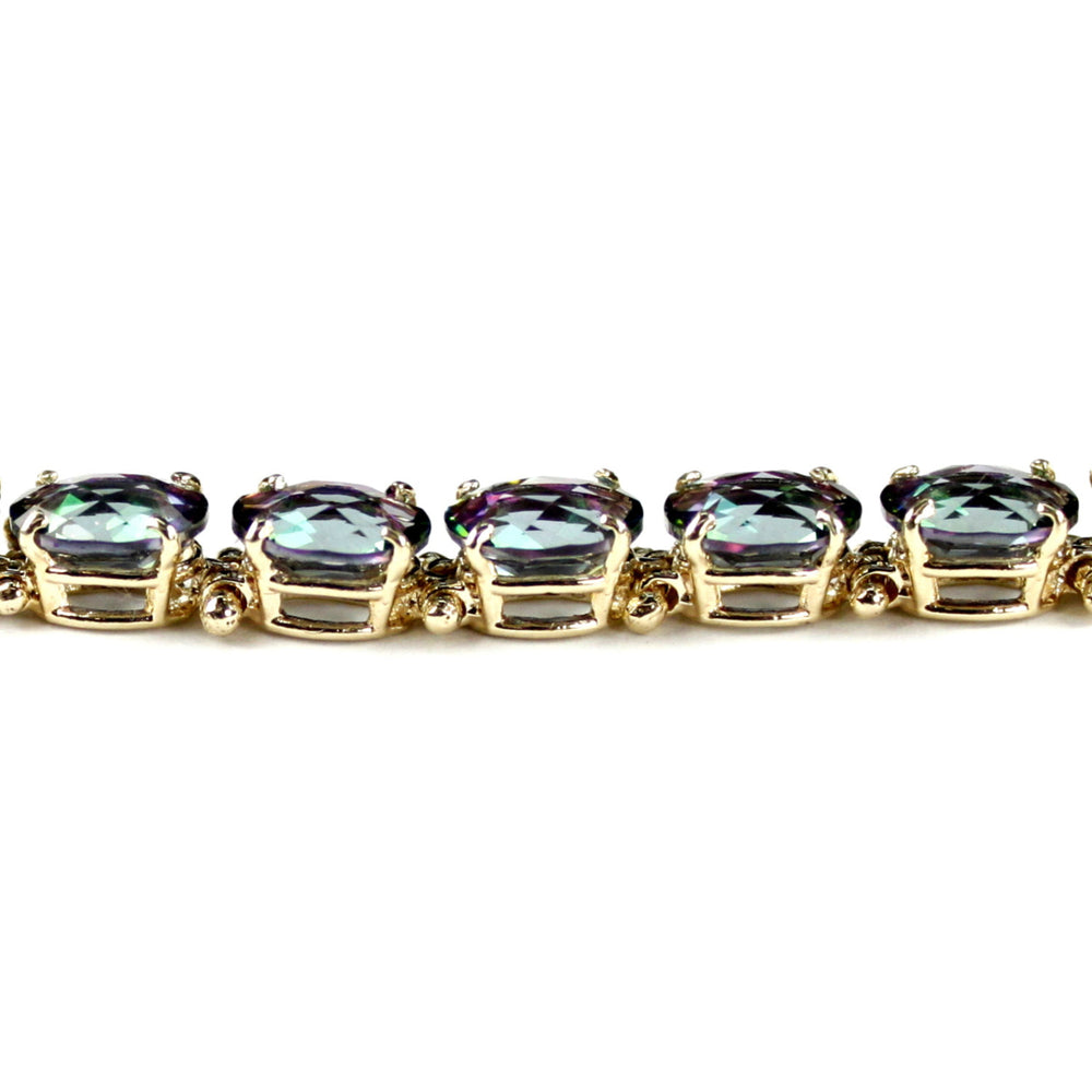 10KY Gold Bracelet Mystic Fire Topaz B002 Image 2