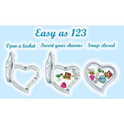 Customized Floating Locket  includes 5 FREE Charms and Stamped Plate Image 3