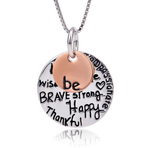 Engraved Necklace "Be" Image 1