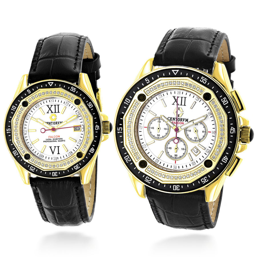 Matching His and Hers Watches: Centorum Diamond Watch Set: 1.05ct Image 1