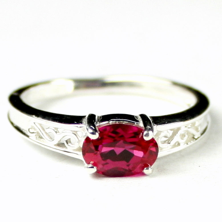 SR362Created Ruby925 Sterling SIlver Ring Image 1