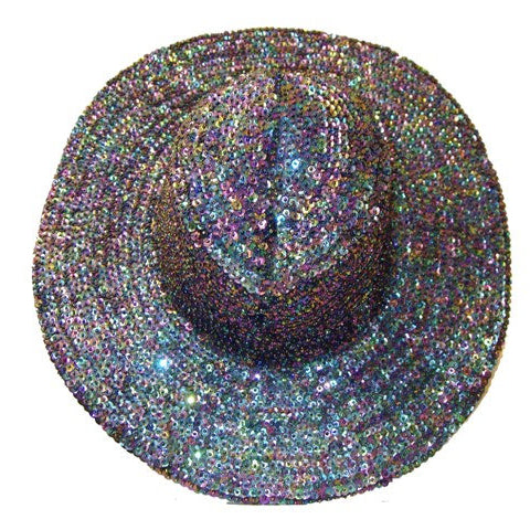 Sequin Cowboy Cowgirl Hat PEACOCK Rodeo Western Image 1