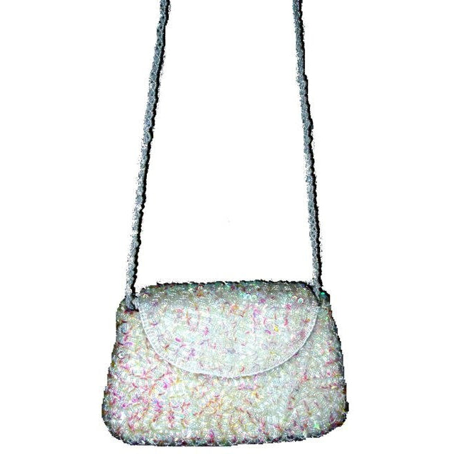 Sequin Beaded Purse OPAL WHITE  SP14 Image 2