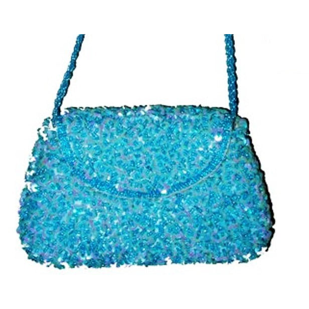 Sequin Beaded Purse TURQUOISE  SP14 Image 1