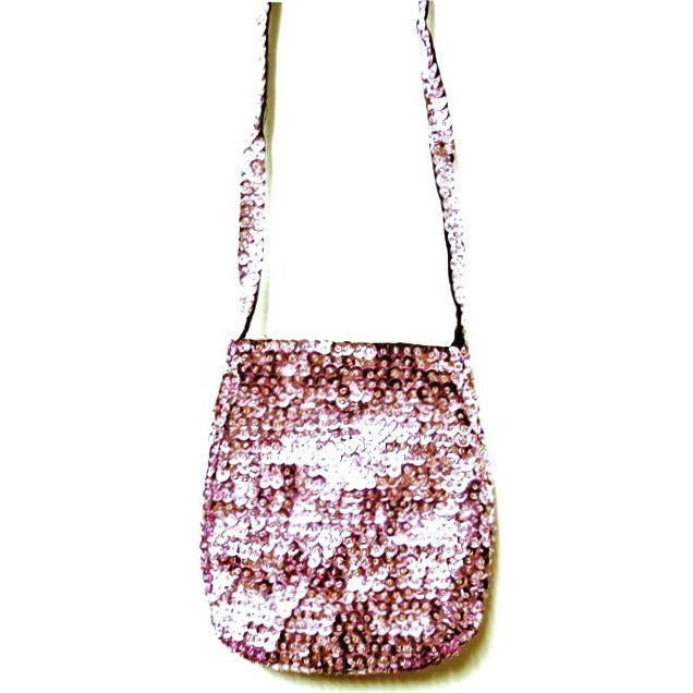 Sequin Beaded Purse LITE PINK Image 1