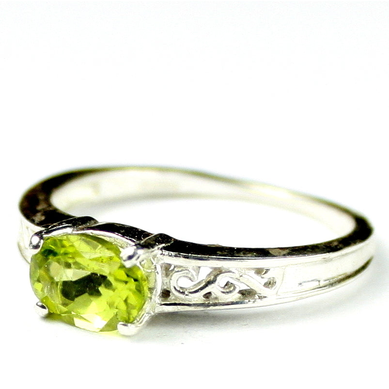 SR362Peridot925 Sterling Silver Engagement Ring Image 2