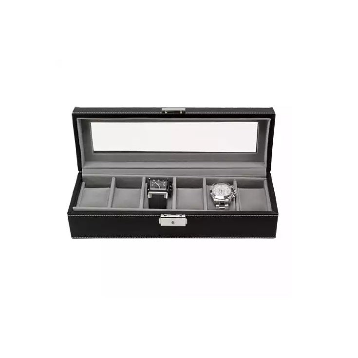 WATCH VALET Glass Top Watch Boxes For Collection Of 6 or 10 Watches Image 2