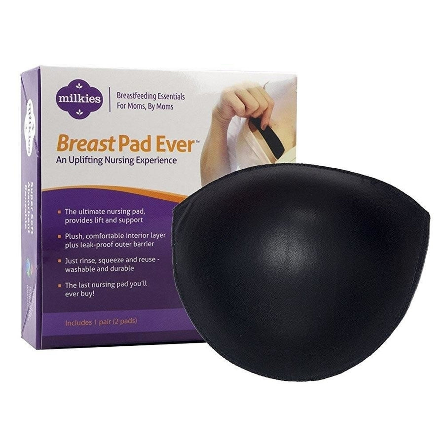 Fairhaven Milkies Breast Pad Ever: Reusable Nursing Pads Black Soft Washable breast-pad-ever-black Image 1