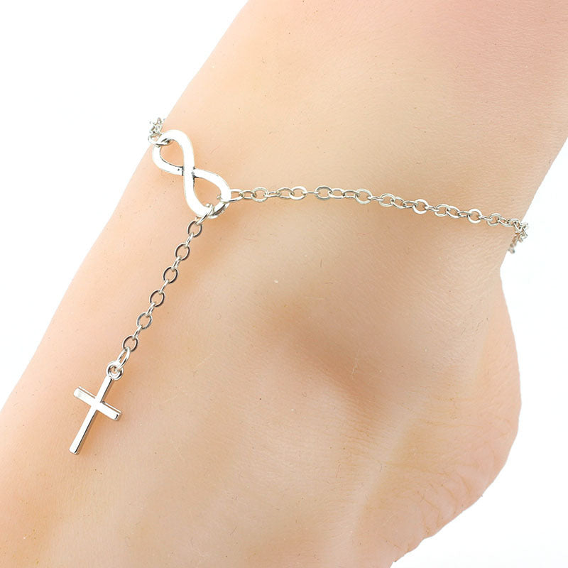 Fashion Cross Cute Bow Anklet Image 1