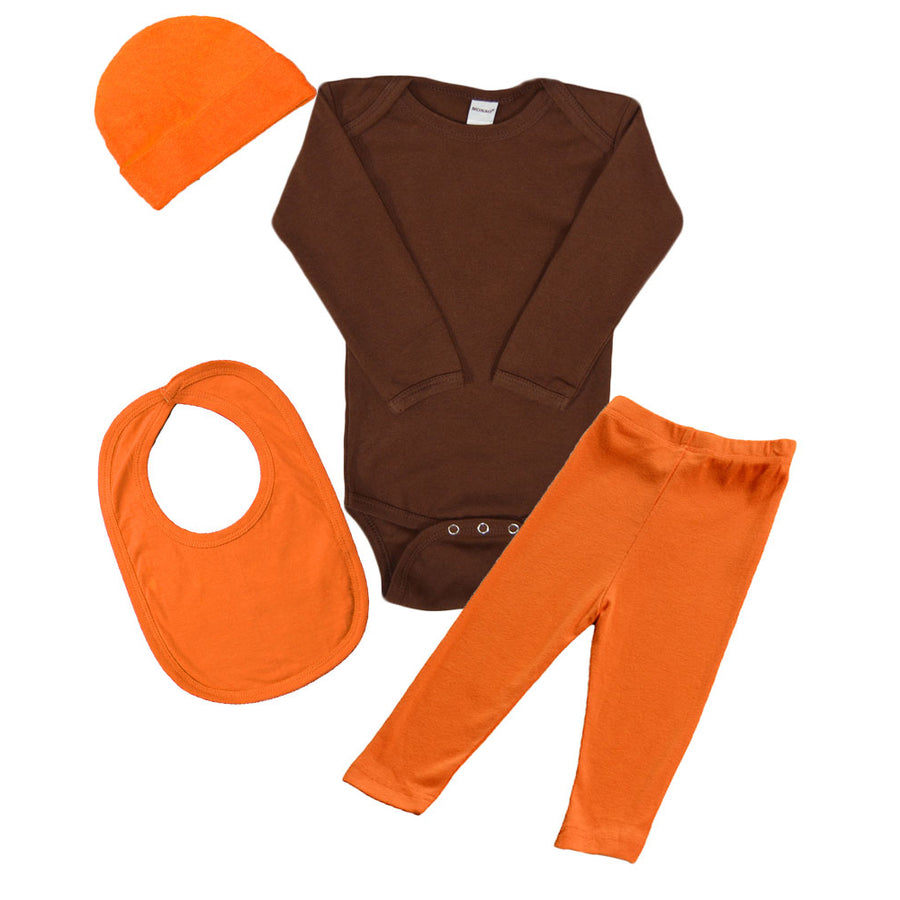 4-piece Baby BodysuitPantCap and Bib Set Image 1