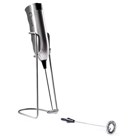 Ozeri Deluxe Milk Frother and 12 oz Frothing Pitcher in Stainless Steelwith Extra Whisk Attachment Image 4