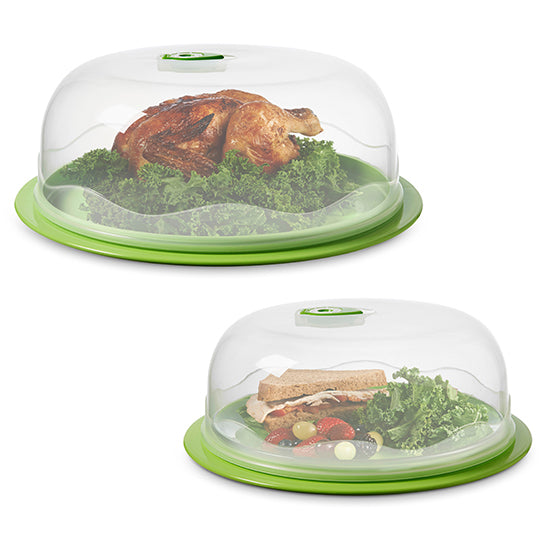 Ozeri INSTAVAC Ready-Serve Domed Food Storage ContainerBPA-Free 4-Piece Nesting Set with Vacuum Seal Image 6