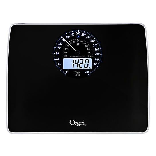 Ozeri Rev Digital Bathroom Scale with ElectroMechanical Weight Dial Image 1