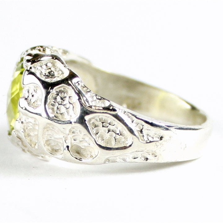 Sterling Silver Mens Ring Peridot SR168 Image 3