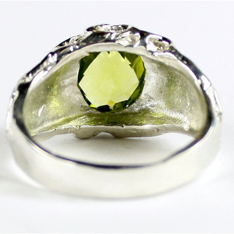 Sterling Silver Mens Ring Peridot SR168 Image 4