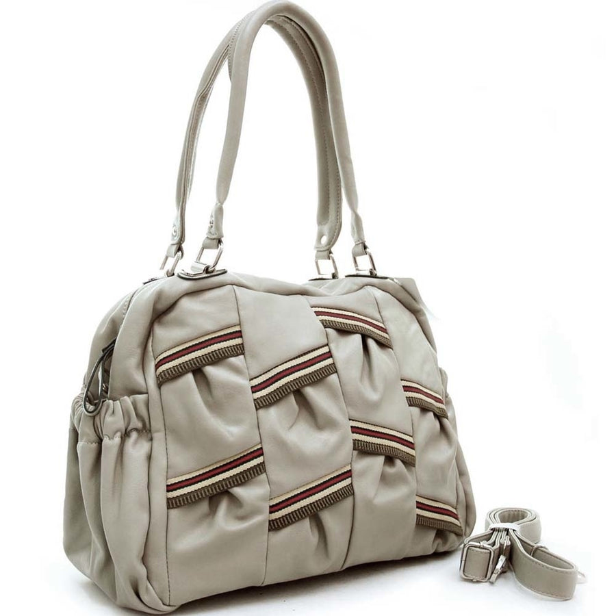 Dasein Multi Color Strip Shoulder Bag handbag Image 1