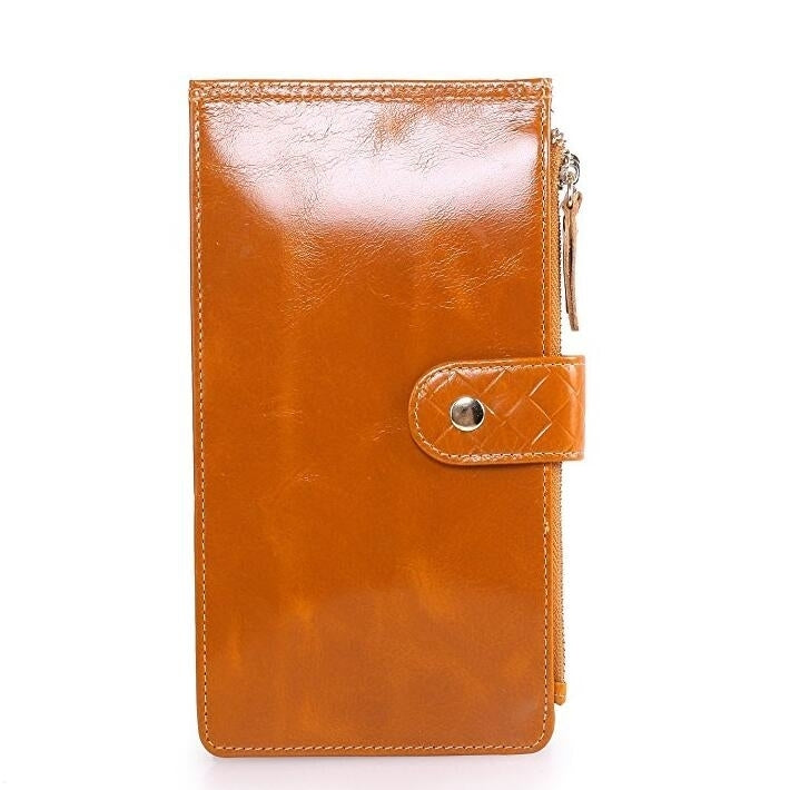 Womens Large Capacity Card Purse  Leather Wallet Image 4