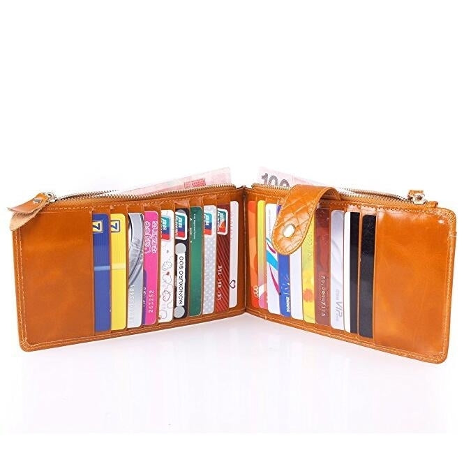 Womens Large Capacity Card Purse  Leather Wallet Image 6
