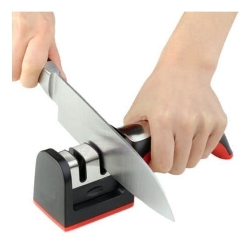 Hard Carbide Ceramic Sharpening Stone Handle Household Knife Sharpener Image 1