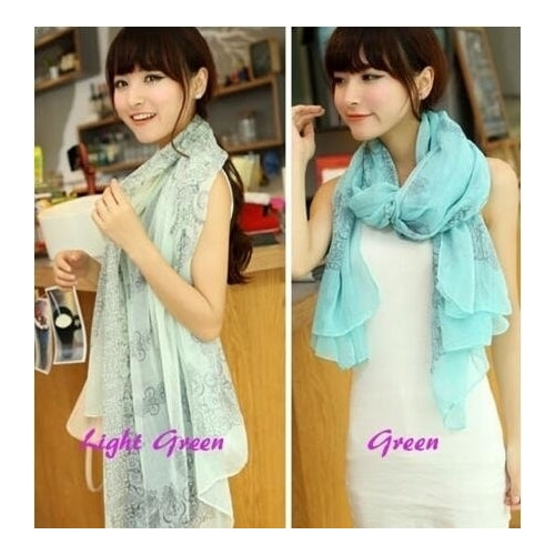 Light Weight Trendy Floral Scarf Image 4