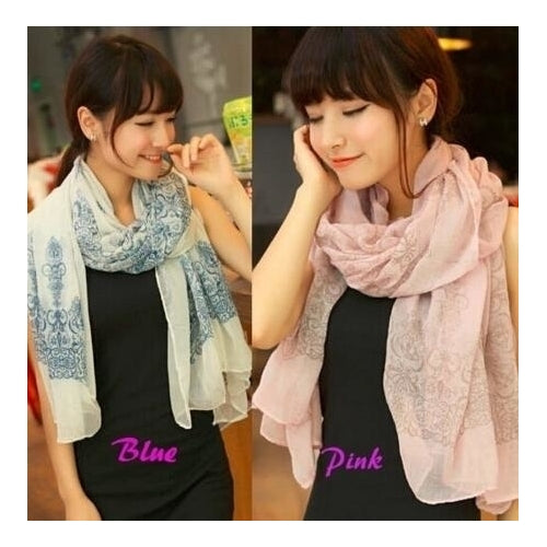 Light Weight Trendy Floral Scarf Image 6