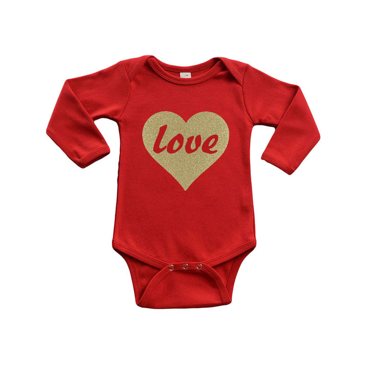 Infant Long Sleeve Bodysuit - Love in Gold Heart Image 4