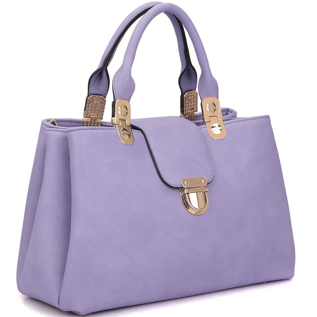 Dasein Womens Fashion Double Pocket Satchel Handbag with Magnetic Closure Image 4