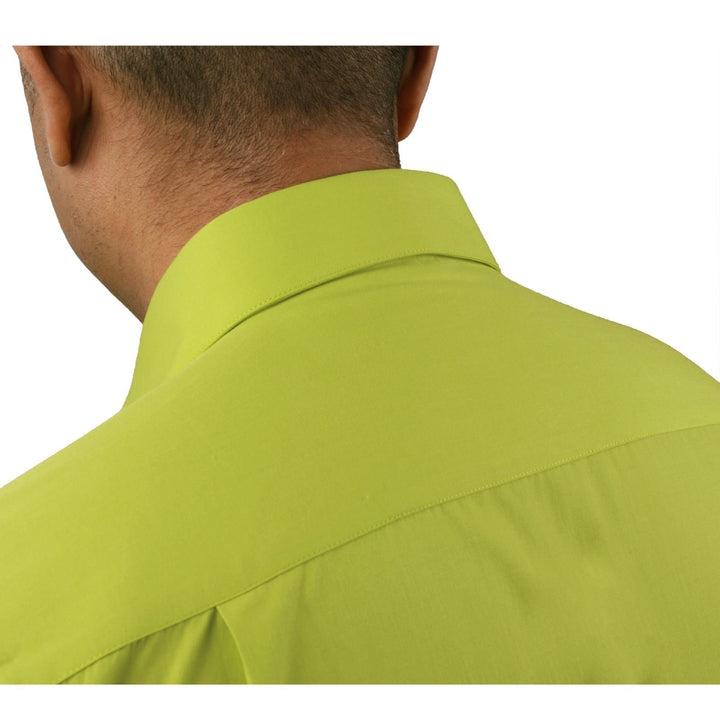 Roman Giardino Mens Dress Shirt Long Sleeve Convertible Cuffs the Italian Collar Cotton with Free cuff links Kiwi Image 3