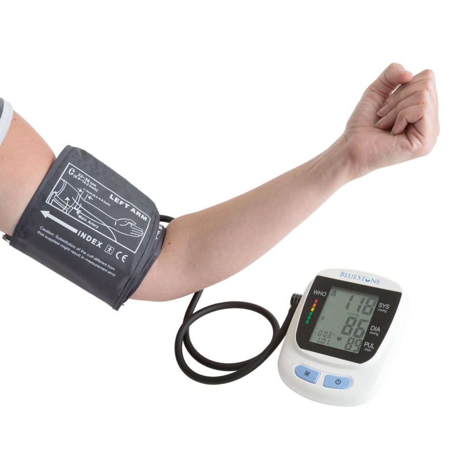 Digital Arm Blood Pressure Monitor Pulse with Cuff Battery Operated with Memory Image 1