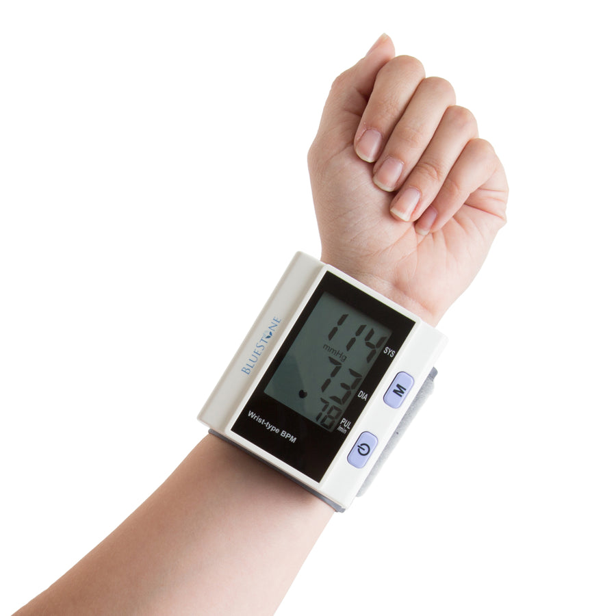 Bluestone Automatic Wrist Blood Pressure and Pulse Monitor with Memory in Case Image 1