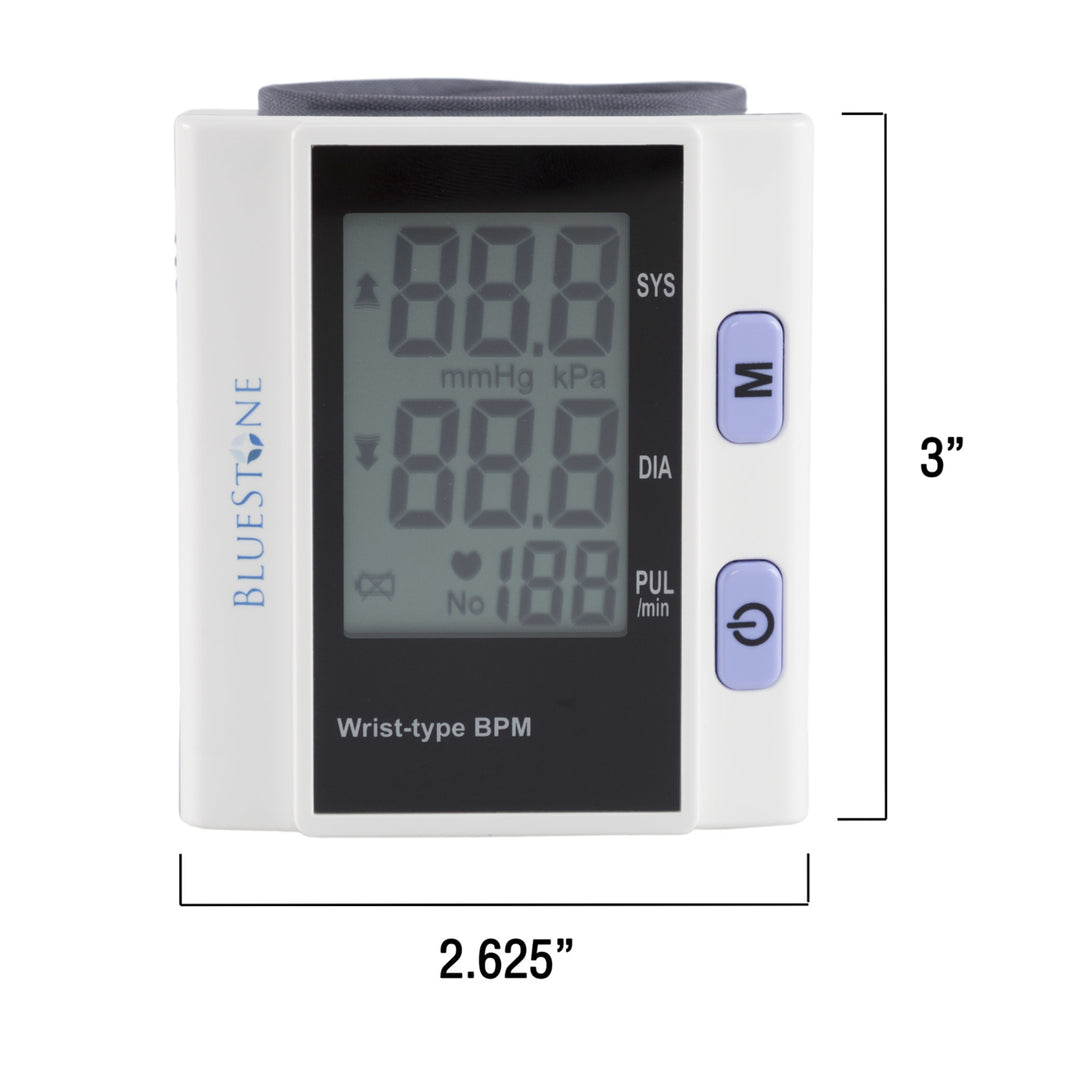 Bluestone Automatic Wrist Blood Pressure and Pulse Monitor with Memory in Case Image 4