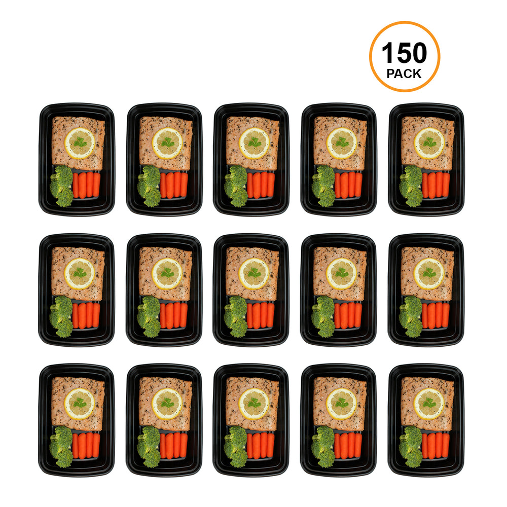 Freshware 150-Pack 1 Compartment Bento Lunch Boxes with Lids - Meal PrepPortion Control21 Day Fix and Food Storage Image 2