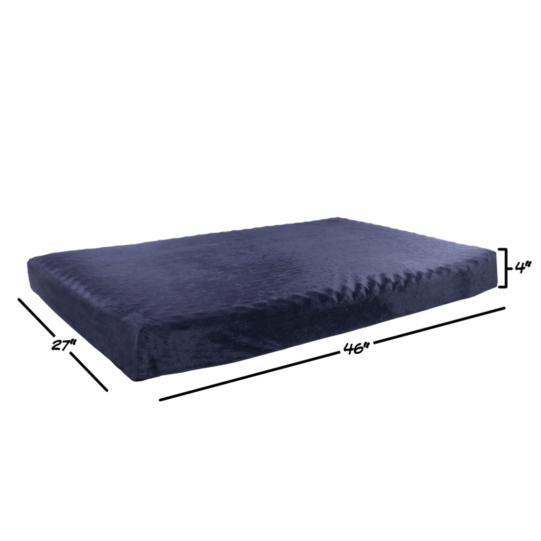 Orthopedic Pet Bed - Egg Crate and Memory Foam with Washable Cover 46x27x4 Extra Large - Navy Image 3