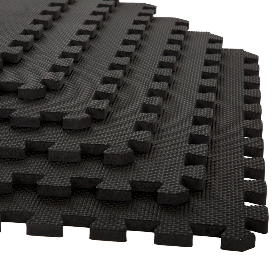 6 Pk Interlocking EVA Foam Floor Mats Garage Flooring Basement Exercise Mat 24 x 24 Inches Each Image 1