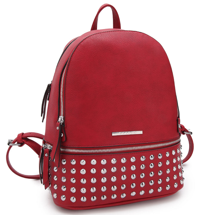 DASEIN Medium Faux Leather Spiked Studded Backpack Image 4