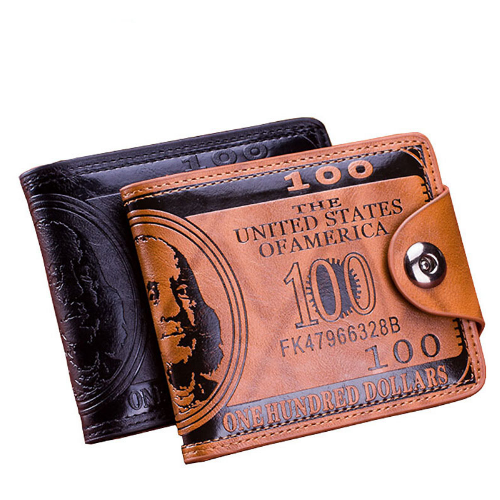 Men Wallet short dollar price Leather Wallets Clutch money purse men bags fine Image 1