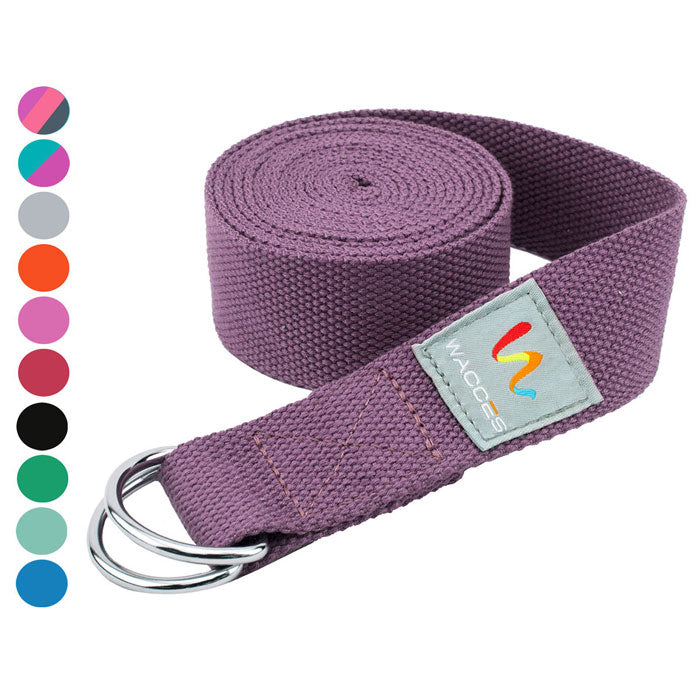 Wacces D-Ring Buckle Cotton Yoga Straps Bands - Best for Stretching Image 7