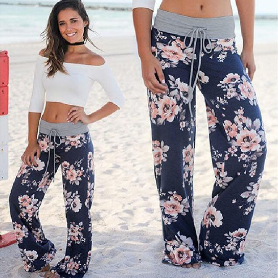 Floral Print Wide Leg Lounge Pants in 3 colors Image 3