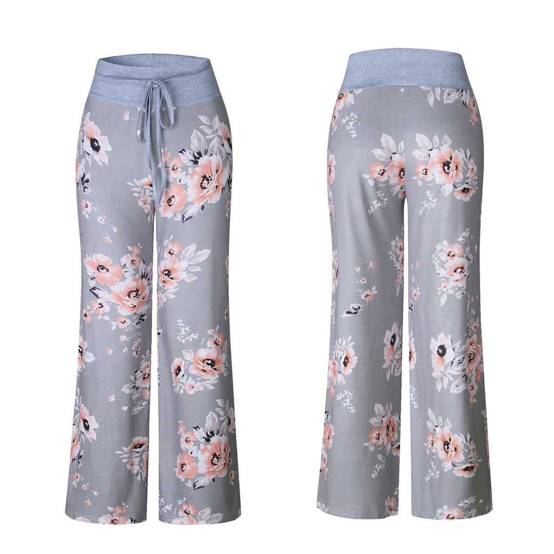 Floral Print Wide Leg Lounge Pants in 3 colors Image 4