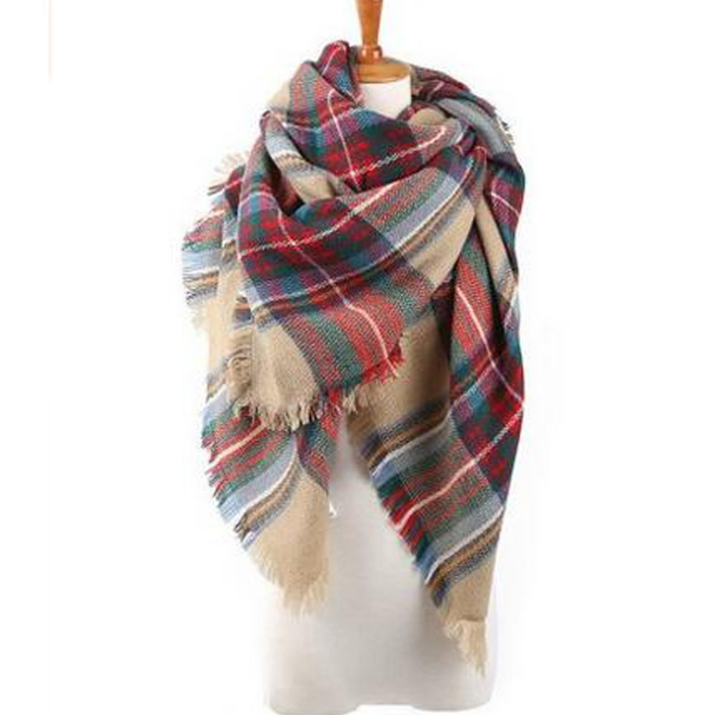 Classic Autumn And Winter Plaid Scarves Image 1