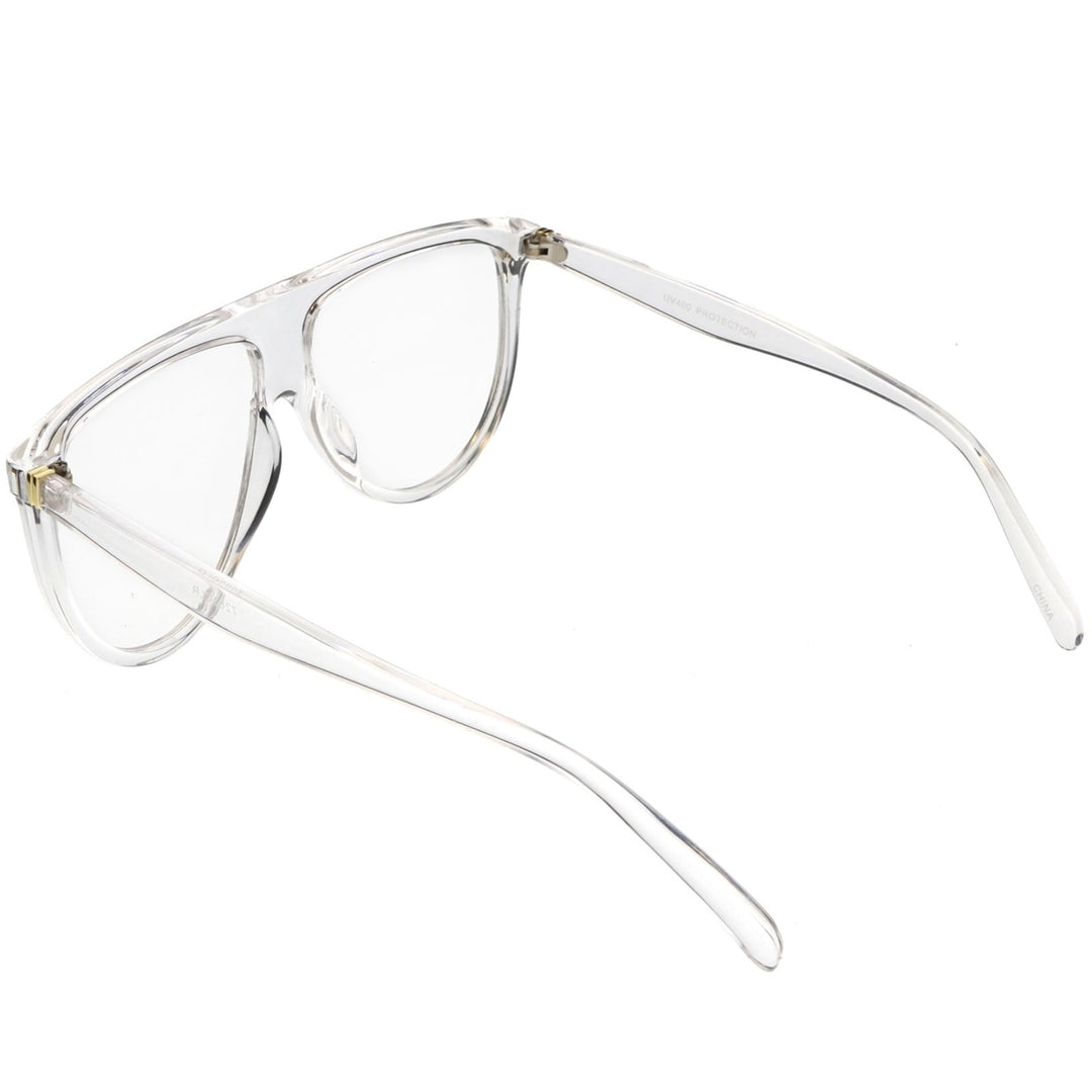 Oversize Bold Flat Top Aviator Eyeglasses With Clear Lens 60mm Image 4