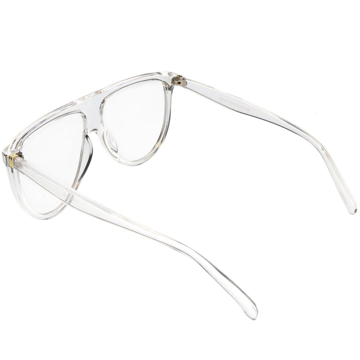 Oversize Bold Flat Top Aviator Eyeglasses With Clear Lens 60mm Image 4
