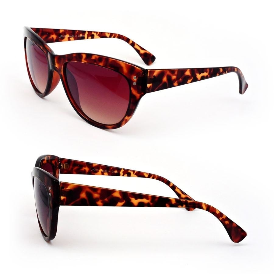 Oversized fine Cat Eye Black or Tortoise Womens Gradient Lenses Cateye Sunglasses Image 2