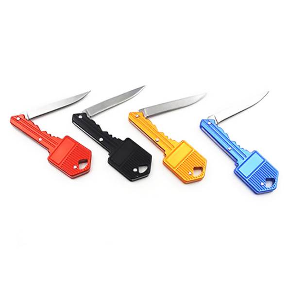 2-Pack Portable Key Knife Folding Shaped Pocket Utility Blade Mini Peeler Image 1